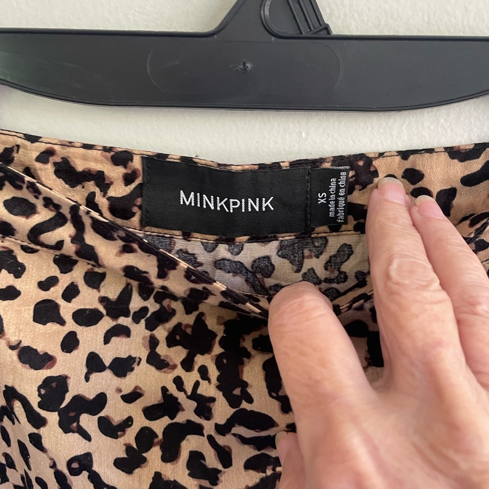 BLACK BROWN LEOPARD PRINT MAXI SKIRT BIGH WAIST ZIPPER DOUBLE SLIT FRONT PANEL - Picture 9 of 11